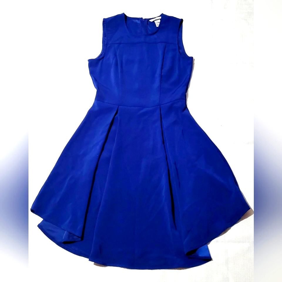 H&M Blue Fit And Flare Dress - Size 4